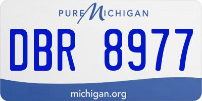 MI license plate DBR8977