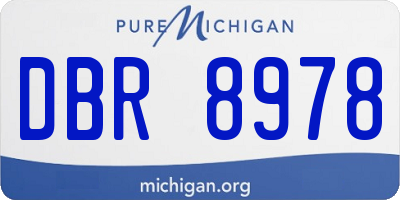 MI license plate DBR8978