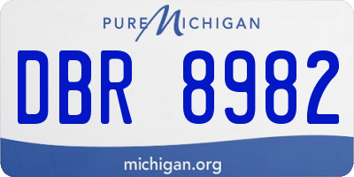 MI license plate DBR8982