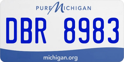 MI license plate DBR8983