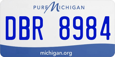 MI license plate DBR8984