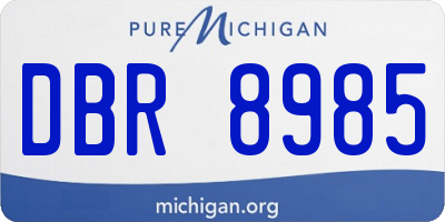 MI license plate DBR8985