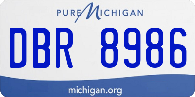 MI license plate DBR8986