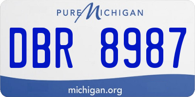 MI license plate DBR8987