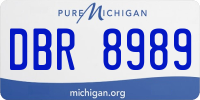 MI license plate DBR8989