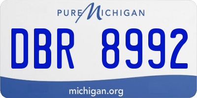 MI license plate DBR8992