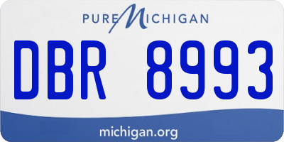 MI license plate DBR8993