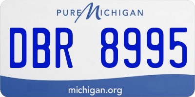 MI license plate DBR8995