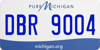 MI license plate DBR9004