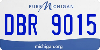 MI license plate DBR9015