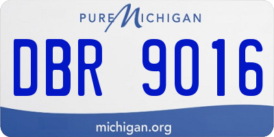 MI license plate DBR9016