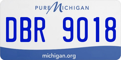 MI license plate DBR9018