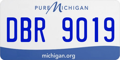 MI license plate DBR9019