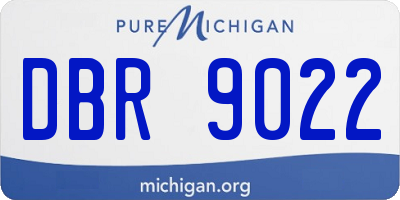 MI license plate DBR9022