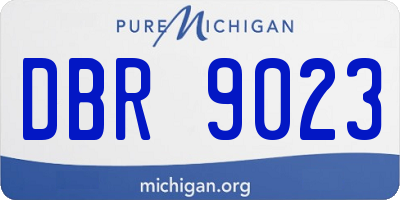 MI license plate DBR9023