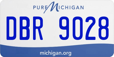 MI license plate DBR9028