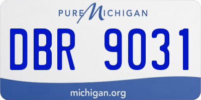 MI license plate DBR9031