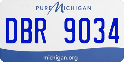 MI license plate DBR9034