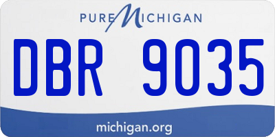 MI license plate DBR9035