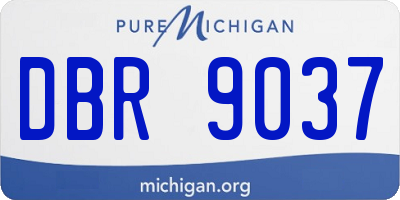 MI license plate DBR9037