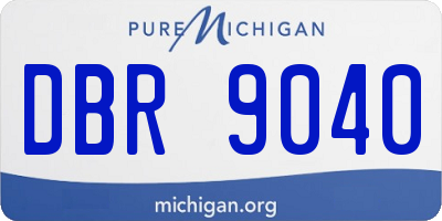 MI license plate DBR9040