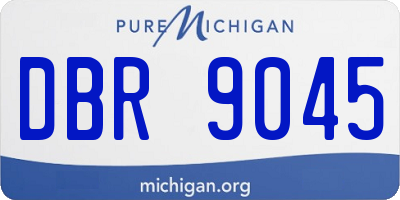 MI license plate DBR9045