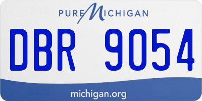 MI license plate DBR9054