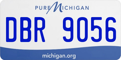 MI license plate DBR9056