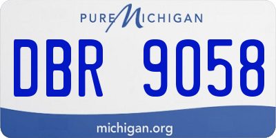 MI license plate DBR9058
