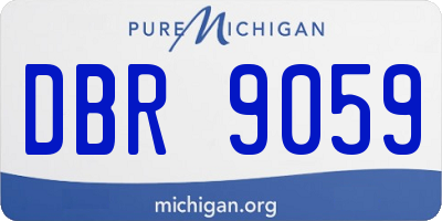 MI license plate DBR9059