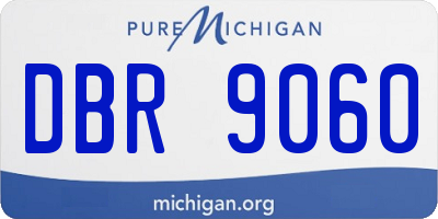 MI license plate DBR9060