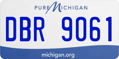 MI license plate DBR9061