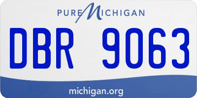 MI license plate DBR9063