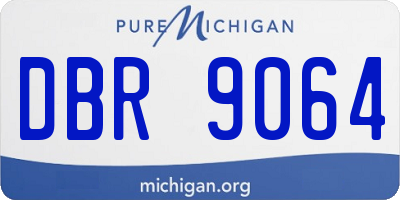 MI license plate DBR9064