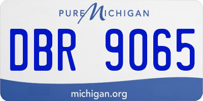 MI license plate DBR9065