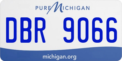 MI license plate DBR9066