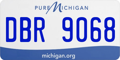MI license plate DBR9068
