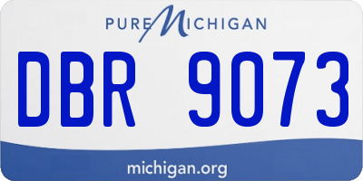 MI license plate DBR9073