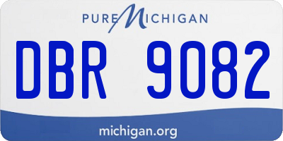 MI license plate DBR9082