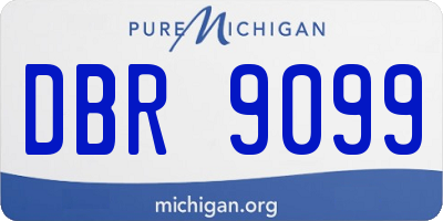 MI license plate DBR9099