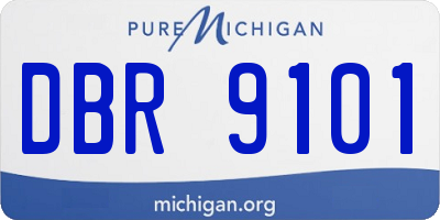 MI license plate DBR9101