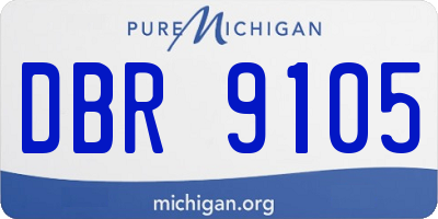 MI license plate DBR9105
