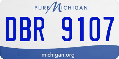 MI license plate DBR9107
