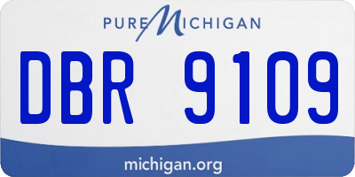 MI license plate DBR9109