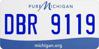 MI license plate DBR9119