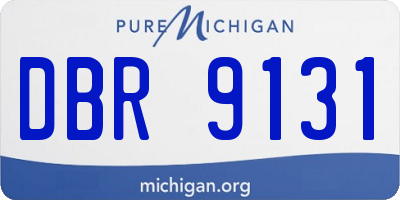 MI license plate DBR9131