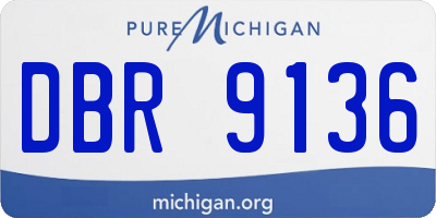 MI license plate DBR9136