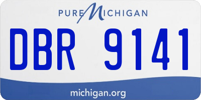MI license plate DBR9141