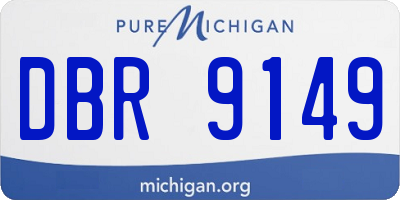 MI license plate DBR9149
