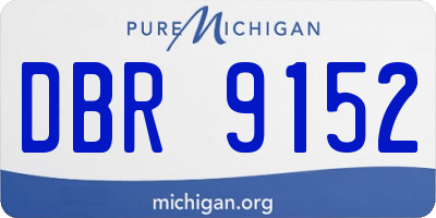 MI license plate DBR9152